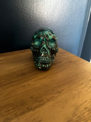 Hand painted sugar skull, Day of the Dead skull - image1